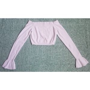 Wild Honey white long sleeve crop top